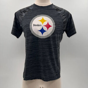NFL Pittsburg Steelers Gray Heathered/Camo Short Sleeve T-Shirt- S